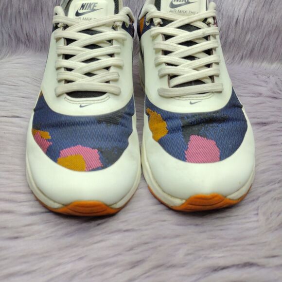 Nike Air Max Thea Jacquard Premium Print Shoes Womens Size 5.5 Ivory Blue Grey - Picture 4 of 7